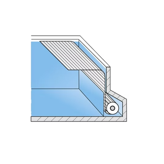 Shielding plate with nose wheel guides